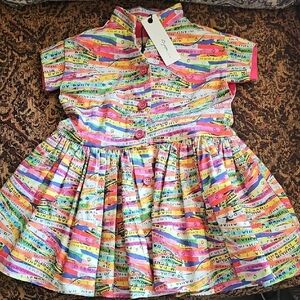 Colorful Striped Kids Dress